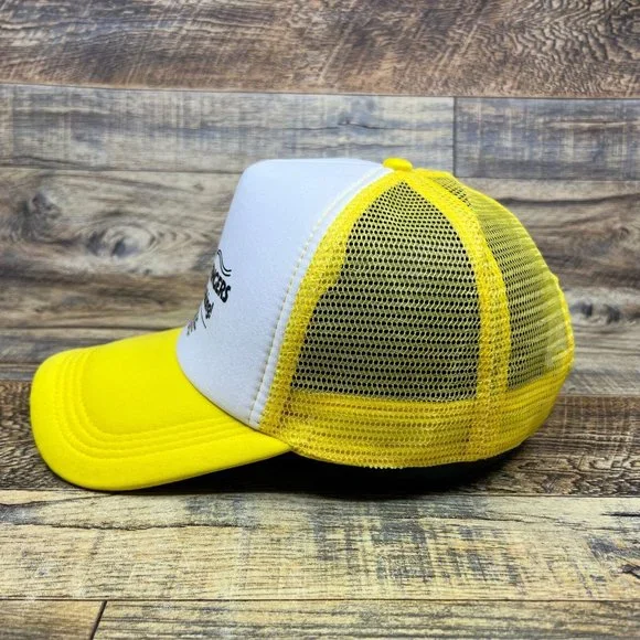 Bell Systems Yellow Pages Mens Trucker Hat Yellow Snapback 60s Advertisement Cap - Picture 4 of 8